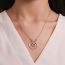 Fashion 28# Alloy Geometric Diamond Round Necklace