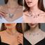 Fashion 19# Metal Geometric Leaf Y-shaped Necklace