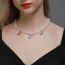 Fashion 19# Metal Geometric Leaf Y-shaped Necklace