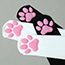 Fashion Gloves Gray Pair Velvet Silicone Padded Cat Claw Fingerless Gloves