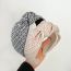 Fashion Brown Knitted Knotted Headband Fabric Knitted Wide-brimmed Headband