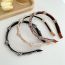 Fashion Brown Butterfly Knot Headband Metal Bow Fabric Knotted Thin Edge Headband