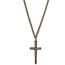 Fashion Gold Titanium Steel And Zirconium Cross Sword Necklace