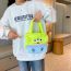 Fashion Green Cartoon Plush Large Capacity Handbag