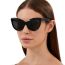 Fashion Leopard Print Tea Slices Cat Eye Large Frame Sunglasses