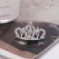 Fashion Silver Geometric Diamond Crown Childrens Hair Comb