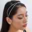 Fashion Silver Rhinestone-encrusted Cross Headband