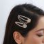 Fashion Gold Bb Clip Geometric Diamond-encrusted Drop-shaped Hair Clip