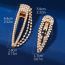 Fashion Gold Bb Clip Geometric Diamond-encrusted Drop-shaped Hair Clip