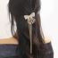 Fashion Gold Alloy Diamond Bow Tassel Hair Clip
