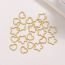 Fashion Heart Gold Set Of 30 Pieces O6104 Metal Heart Hair Ring Set
