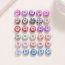 Fashion Randomly Mixed Colors 1.2cm Set Of 30 Pieces Acrylic Large Hole Round Hair Ring Set
