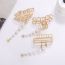 Fashion Ring Style Alloy Pearl Tassel Hollow Round Clip