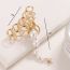 Fashion Ring Style Alloy Pearl Tassel Hollow Round Clip