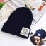 Fashion White Acrylic Knitted Label Beanie