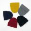 Fashion Navy Blue Solid Color Knitted Beanie