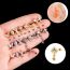 Fashion Gold 8# Metal Diamond-encrusted Geometric Piercing Nails (single)