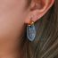 Fashion Tiffany Blue Titanium Steel Water Drop Geometric Earrings