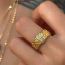 Fashion Us Size 6 Ring Titanium Steel Diamond Geometric Ring