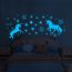 Fashion Blu-ray:1222 Starry Sky Horse Unicorn Glow-in-the-dark Unicorn Stars Wall Sticker