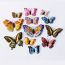 Fashion Fluorescent Double Layer Set Of 12 Pieces Luminous Magnetic Butterfly 3d Wall Sticker
