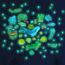 Fashion Green Light Underwater World Luminous Underwater World Wall Sticker