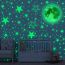 Fashion Green Light 2 Pvc Luminous Moon Stars Wall Sticker