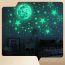Fashion 1# Pvc Luminous Moon Stars Wall Sticker