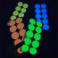 Fashion 3647 Green Light:60 Luminous Circles Pvc Luminous Dot Wall Sticker