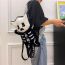 Fashion Black Plush Skull Backpack