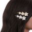 Fashion Gold Metal Diamond-encrusted Five-pointed Star Hairpin