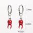 Fashion Silver Alloy Geometric Tooth Earrings