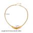 Fashion Gold Titanium Steel Curved Tube Necklace
