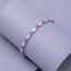 Fashion Silver Copper Inlaid Zirconium Claw Chain Bracelet