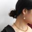 Fashion 2 Water Drops Geometric Shaped Pearl Earrings