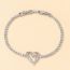 Fashion Silver Copper Inlaid Zirconium Love Bracelet