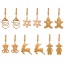 Fashion Golden 6 Titanium Steel Christmas Series Earrings