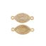 Fashion Bead Chain Gold Plated Copper Leaf Shell Bracelet With Diamonds