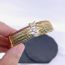Fashion Gold Copper Inlaid Zirconium Multi-layer Open Bracelet