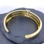 Fashion Gold Copper Inlaid Zirconium Multi-layer Open Bracelet