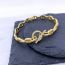 Fashion Gold Gold-plated Copper With Zirconium Pig Nose Bracelet