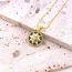 Fashion Gold Gold-plated Copper And Diamond Eight-pointed Star Compass Necklace