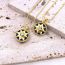 Fashion Gold Gold-plated Copper And Diamond Eight-pointed Star Compass Necklace