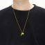 Fashion Gold Necklace Titanium Steel Openable Capsule Round Necklace For Men