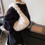 Fashion White Plush Pleated Tote Bag