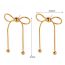Fashion Earring Stainless Steel Round Snake Chain Bow Earrings