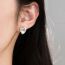 Fashion Silver Copper Pleated Love Earrings