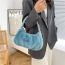 Fashion Blue Plush Large Capacity Tote Bag