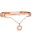 Fashion Rose Gold Titanium Steel Geometric Circle Pendant Bracelet