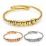 Fashion Rose Gold Stainless Steel Wire Ball Bead Cable Bracelet